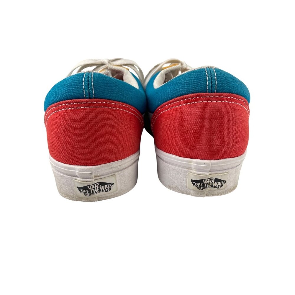 VANS Men's 7.5 Women's 9 Old Skool Comfy Cush Multicolor Blue Yellow Sneaker - Picture 4 of 8